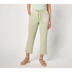 Maya J Women's Plus Sz Pants 1X ScubaLuxe Sunset Hues Crop White A683715